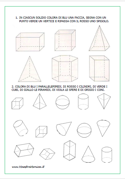 I solidi geometrici interactive worksheet