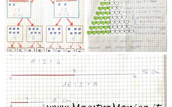 Scomposizione del numero sul quaderno in una classe terza di una scuola