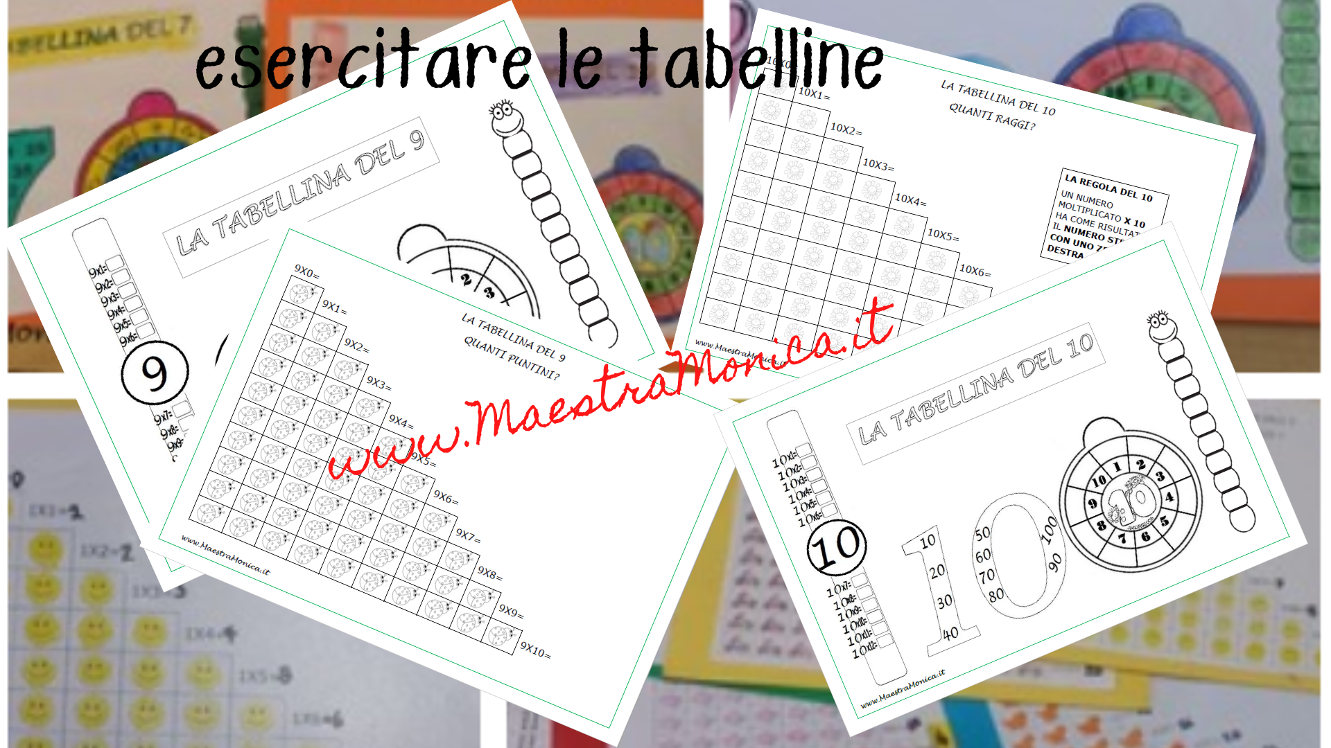 TABELLINE UN LIBRO Matematica Classe MaestraMonica